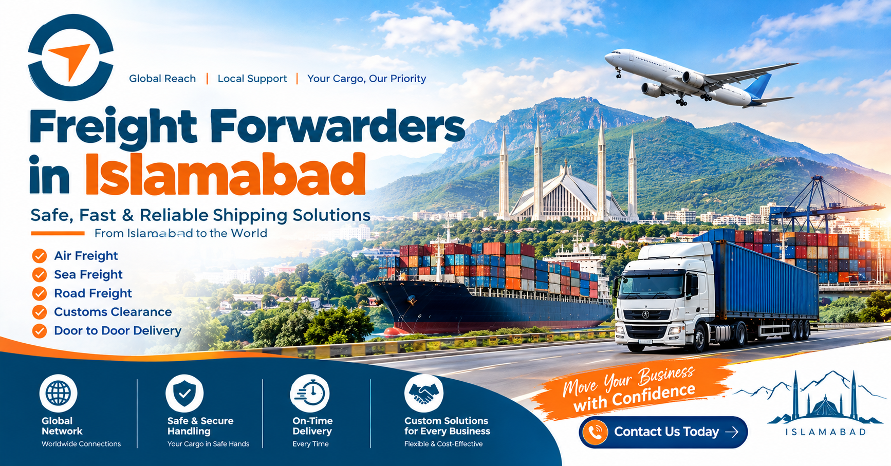 Freight forwarders in Islamabad providing air, sea and land cargo services